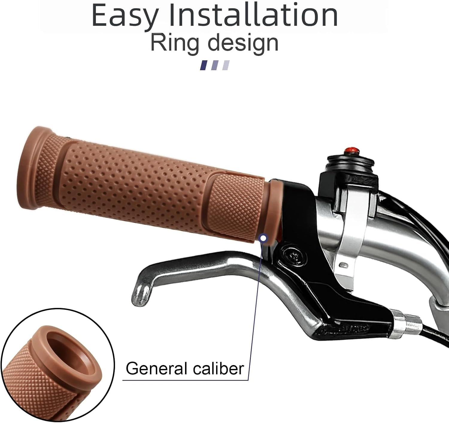 4 PCS Kids Bike Handlebar Grips | Black + Color Combo | 8 Options | Non-Slip 22.