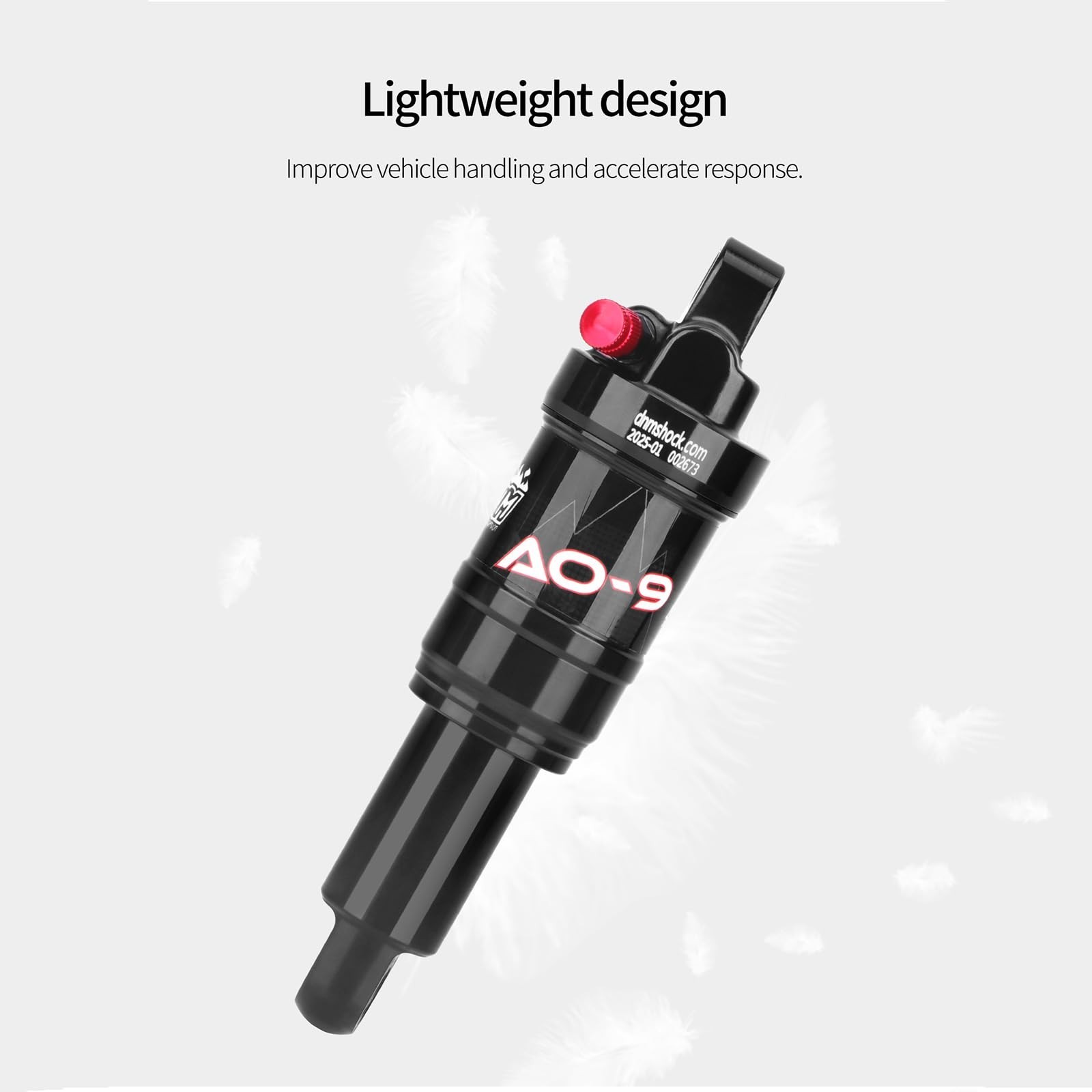 DNM AO-9 Air Suspension Shock Absorber, 65/56/41mm Travel, 150-275PSI Adjusta…