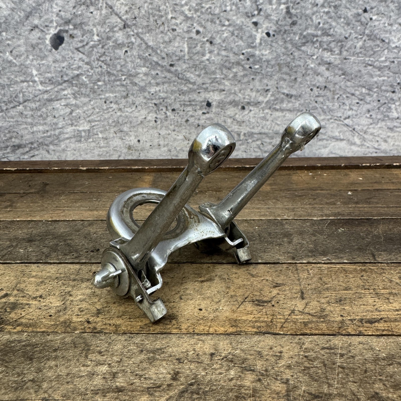 Vintage Schwinn Shifter Set Stem Silver Small S Logo Shift Levers Headset
