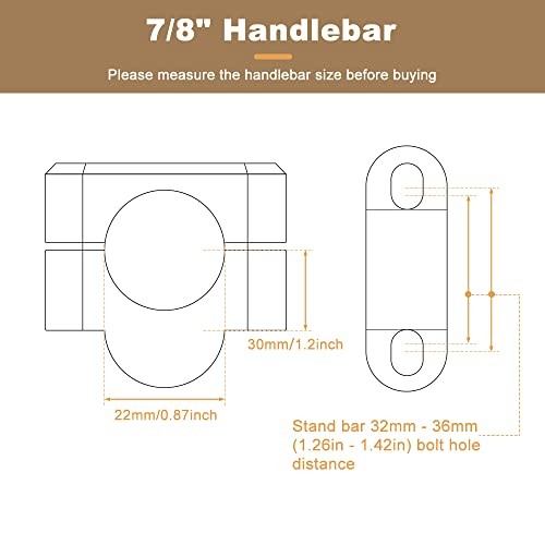 NC 7/8″ Handlebar Riser, Clamp Motorcycle Riser, Bars Kit Rise 30mm Black