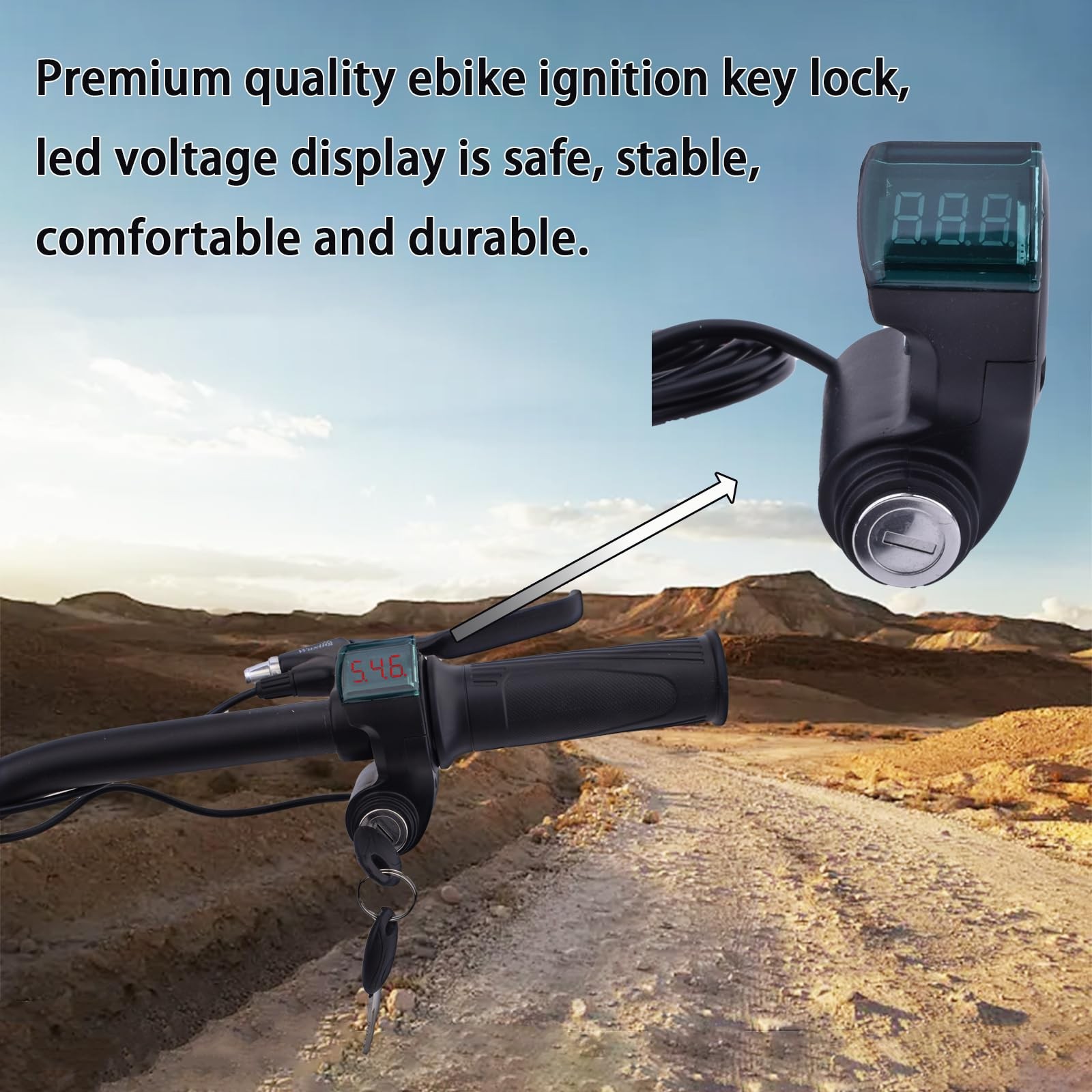 Universal E Bike Key Ignition 12V-96V Key Ignition for Ebike Key Switch 3 Wir…
