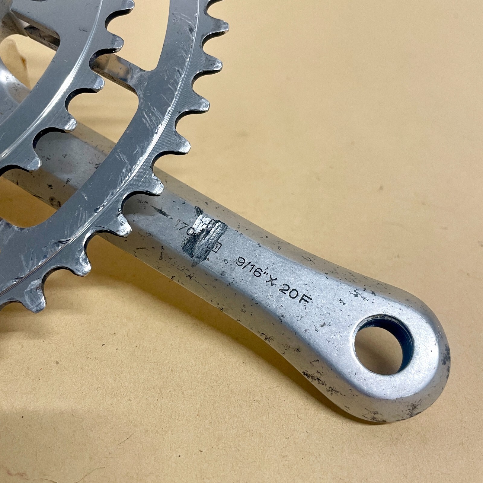 170mm Campagnolo Triomphe 52/40T double crankset, w/ 115.5mm Centaur sealed bb