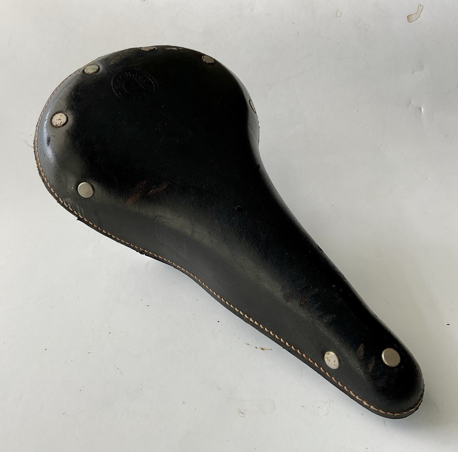 Fuji Belt Leather Saddle Seat Stitched NOS 70’s Vintage Japan Race Road Bike