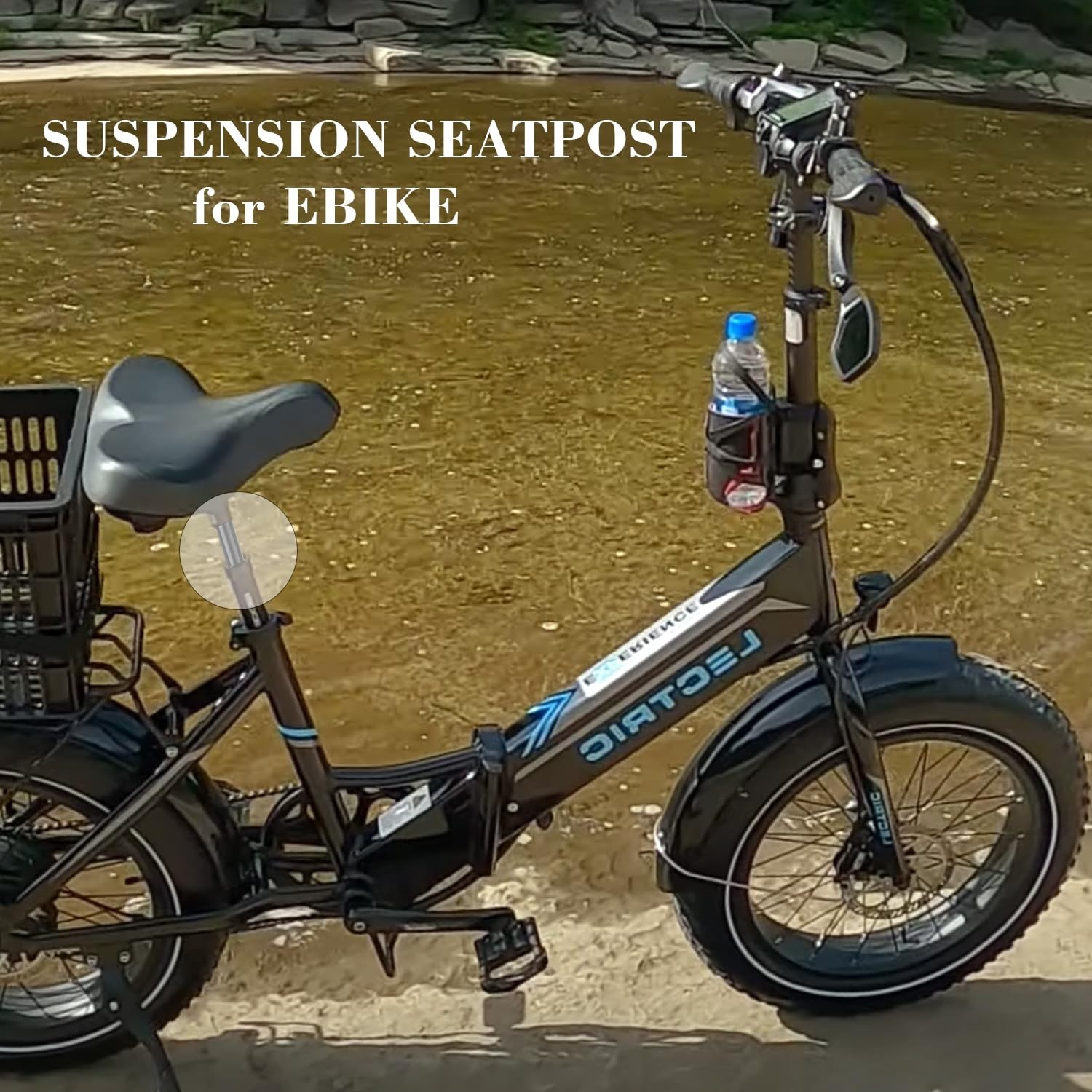 Zoom Bicycle Suspension Seatpost for eBike, Suitable for Riders 130-220lbs (6…