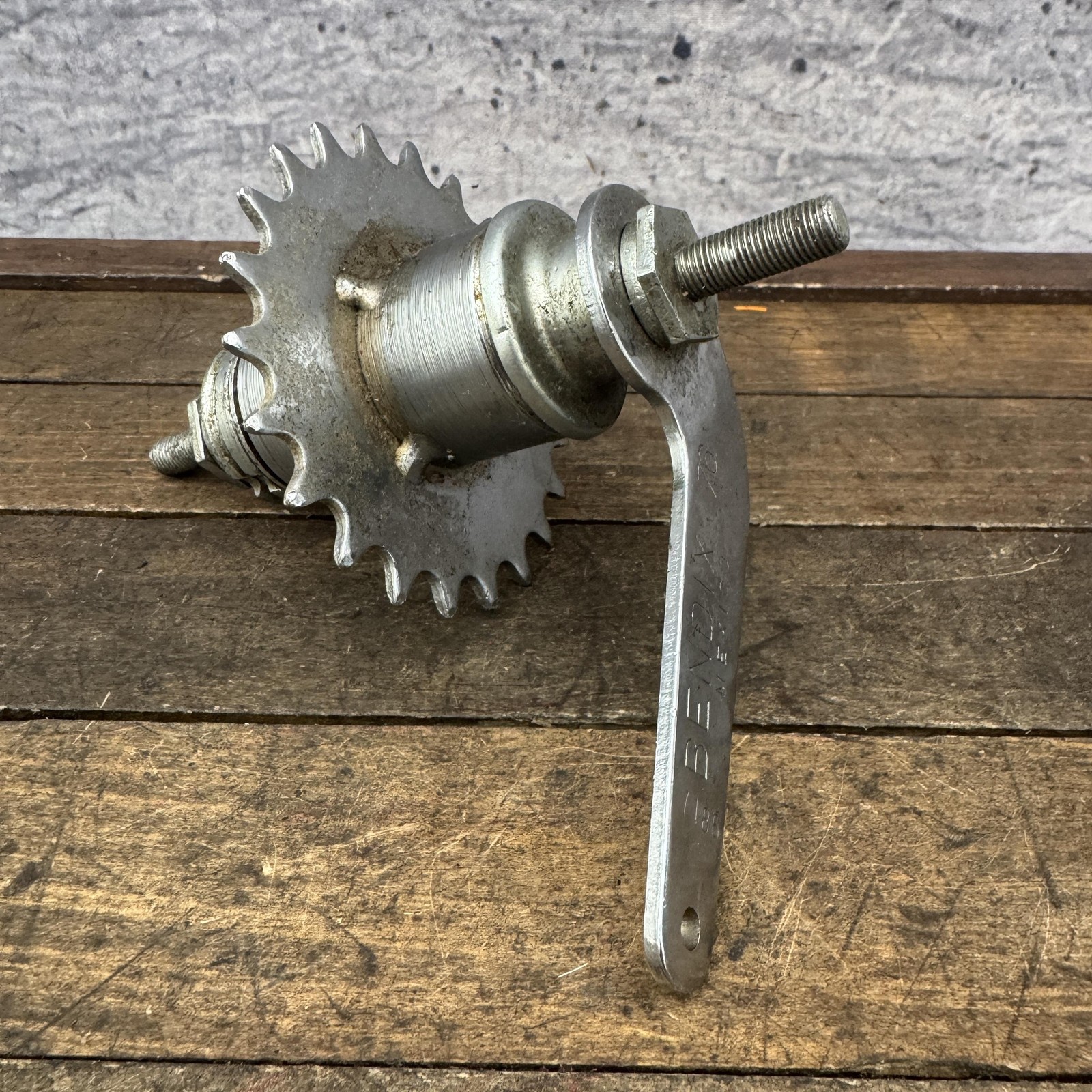 Vintage Bendix Coaster Brake Hub Trike Sprocket Rear Wheel Bike Part Silver