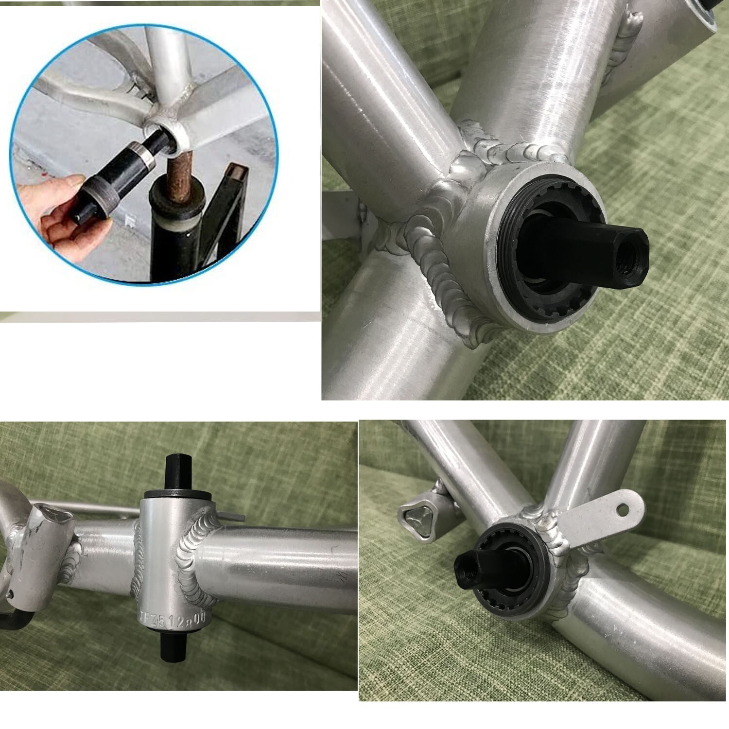 English Square BB Bike Bottom Bracket Set,Square Taper, Aluminum – 68 x 120mm