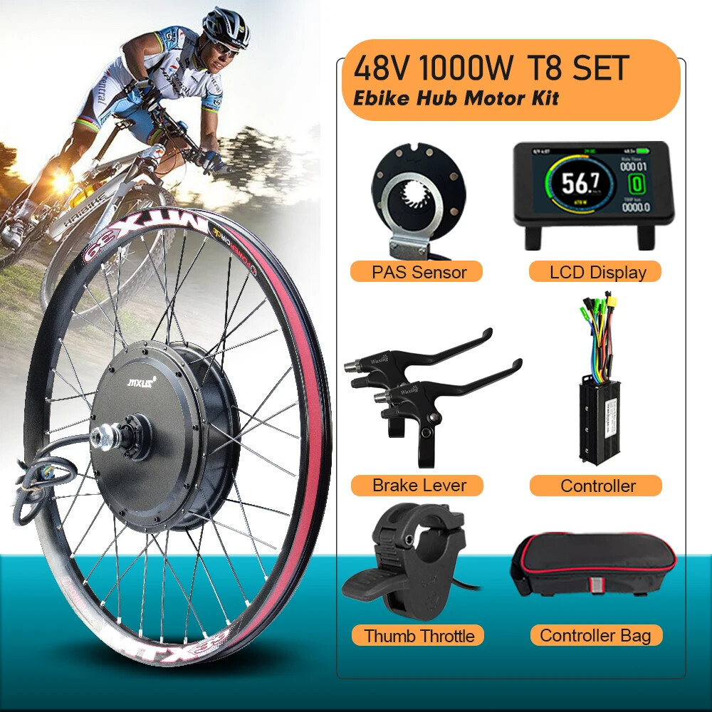 48V 1000W Brushless Gearless Front/Rear Hub Motor for Mountain Electric Bicycle
