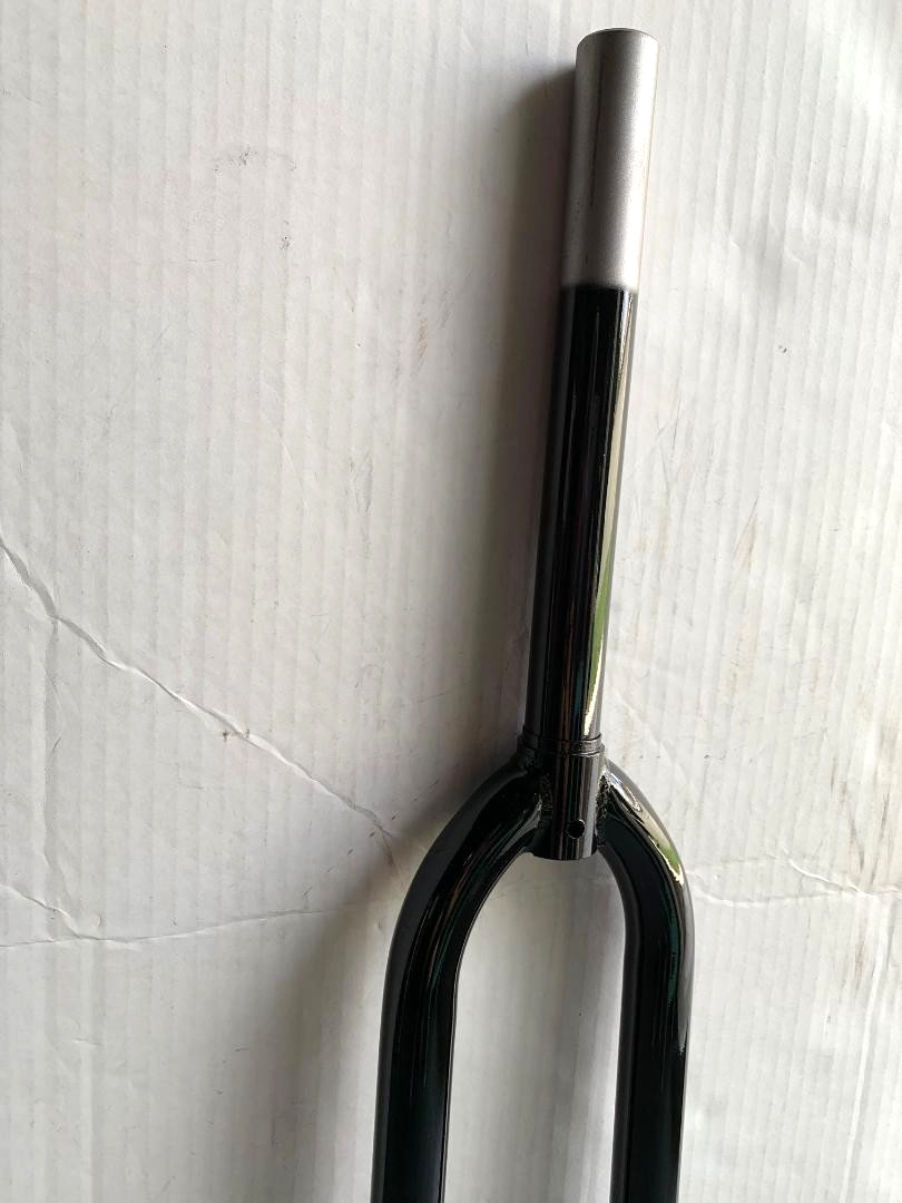 Black Bicycle Fork Chromoly Steel 1-1/8″ Threadless for 29″ Bike Cruiser BMX