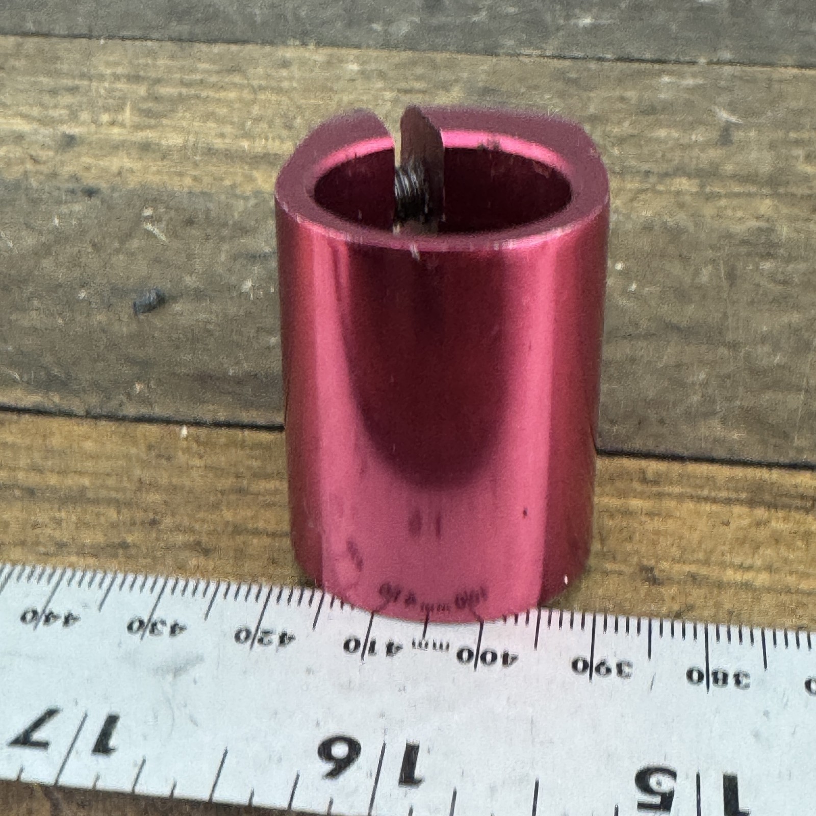 Red Aluminum Double Bolt Clamp BMX Scooter 25.4 45g Fits Vintage GT DB