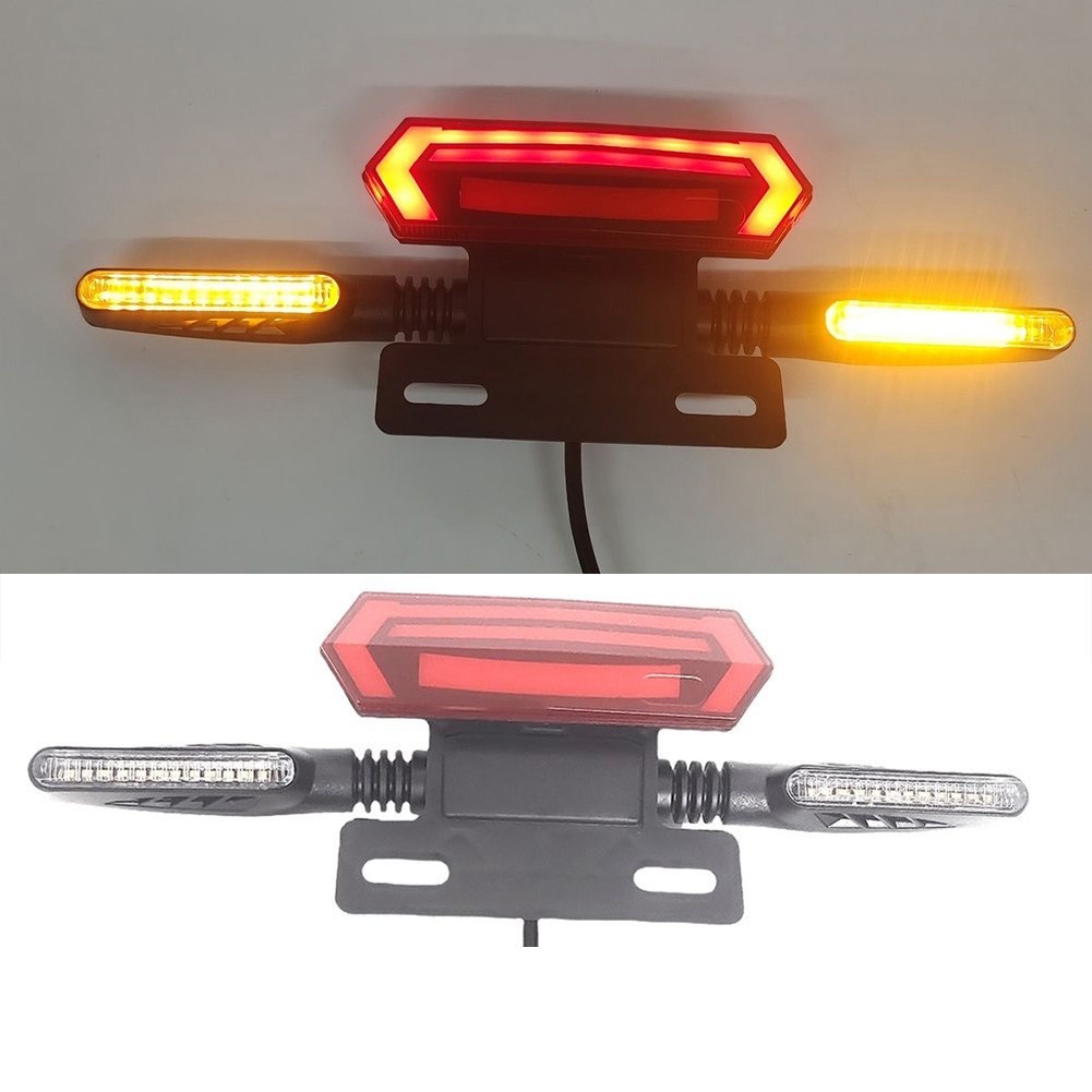 12V Electric Bike LED Tail Light with Brake and Turn Signal Integration