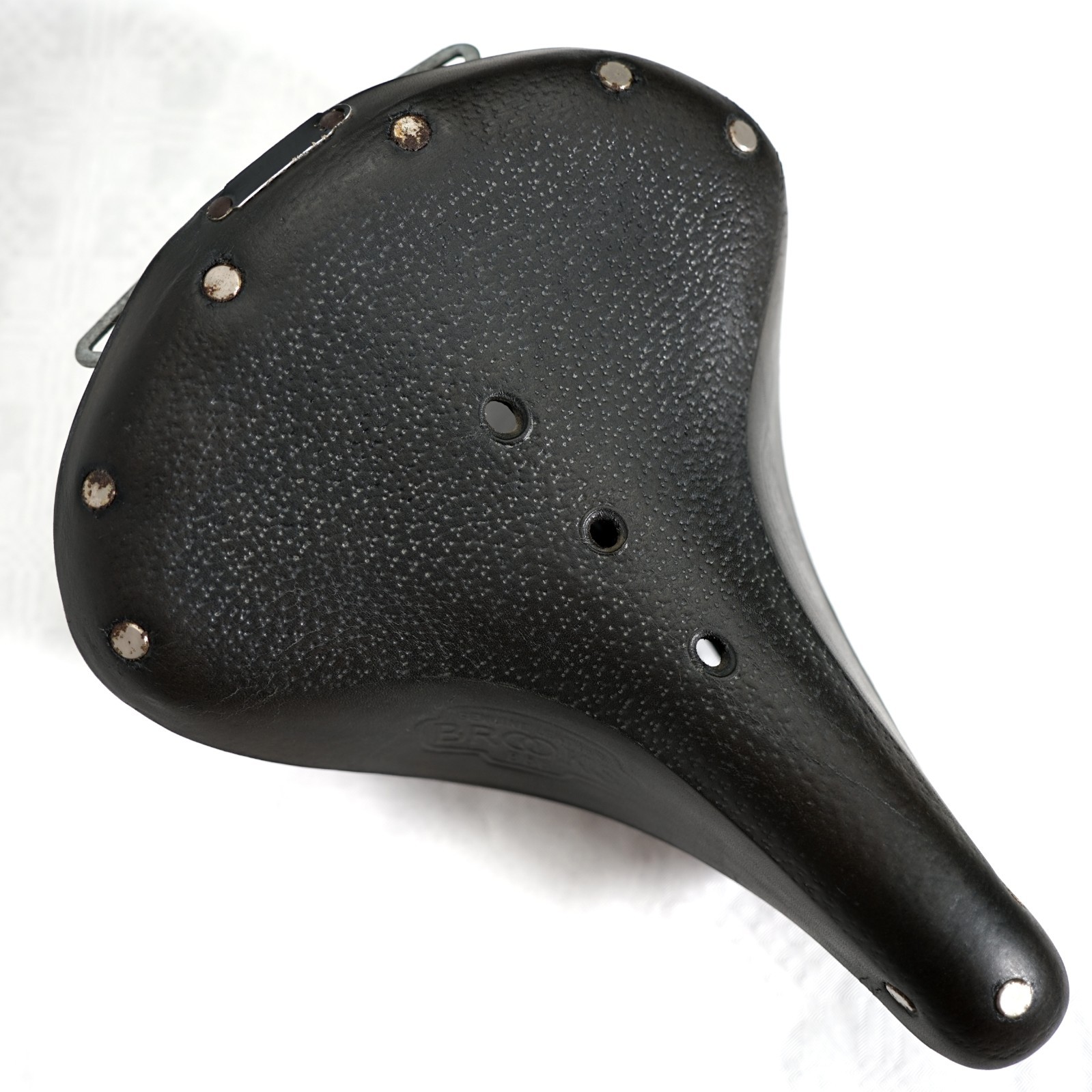 Vintage Brooks B66 Black Leather Bicycle Saddle Suspension Saddle Made in England