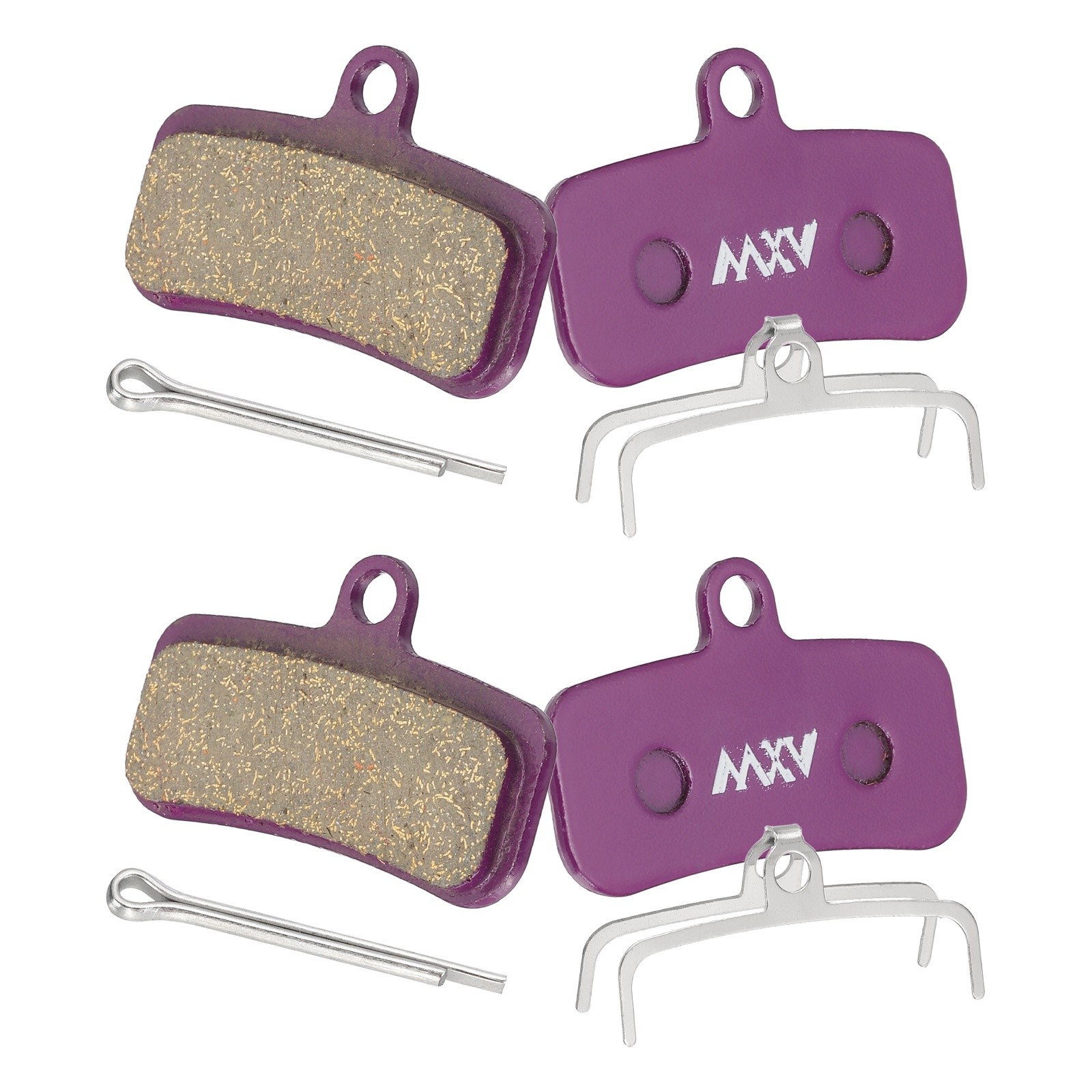 2set Disc Brake Pad 1.56″ x 0.65″ Bike Brake Pads with Spring and Pin, Purple