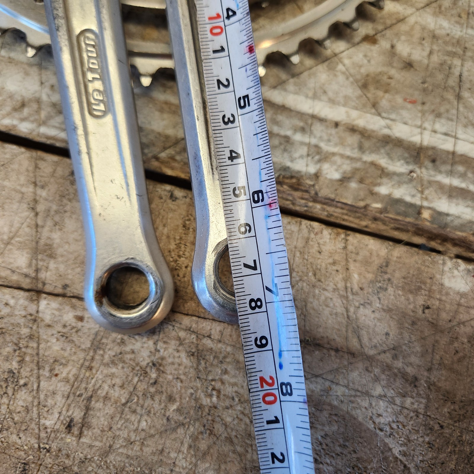 1974 Schwinn Le Tour Crank Set 2x 170mm 52/39 Square Taper JAPAN