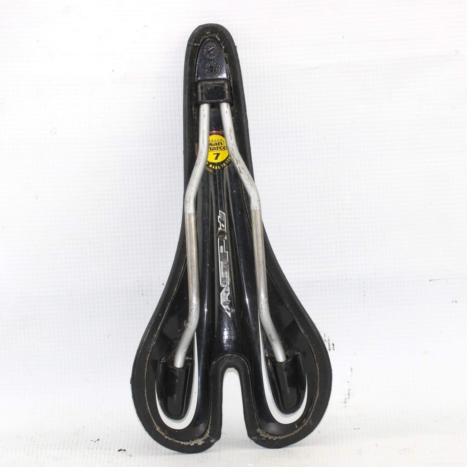 SELLE SAN MARCO SADDLE Bike Seat 130x280mm 180g Black Leather Titanium Rails Red