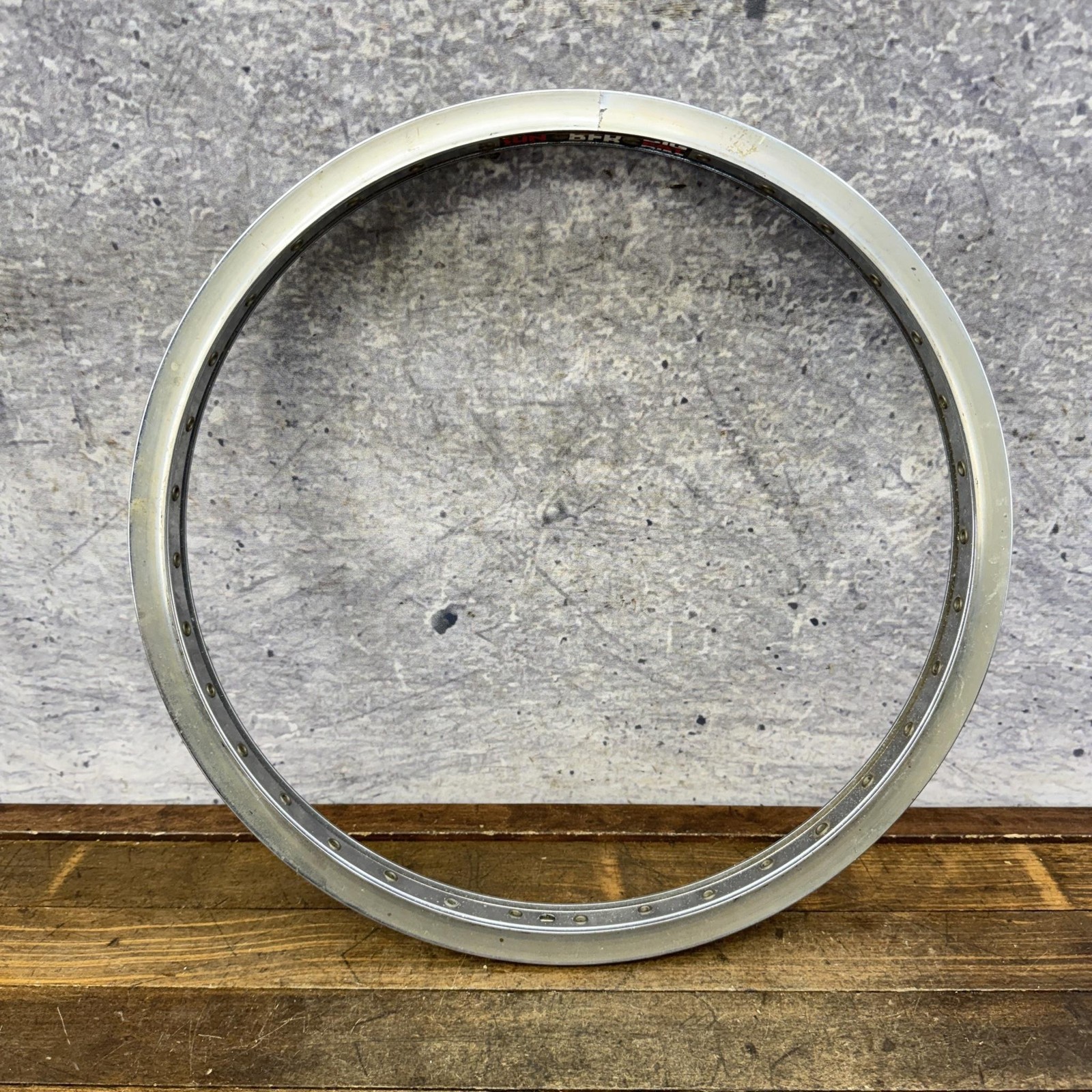 Vintage Sun Rims BFR Big Fat Rim 48H 20in BMX Silver Double Wall USA Bike 48