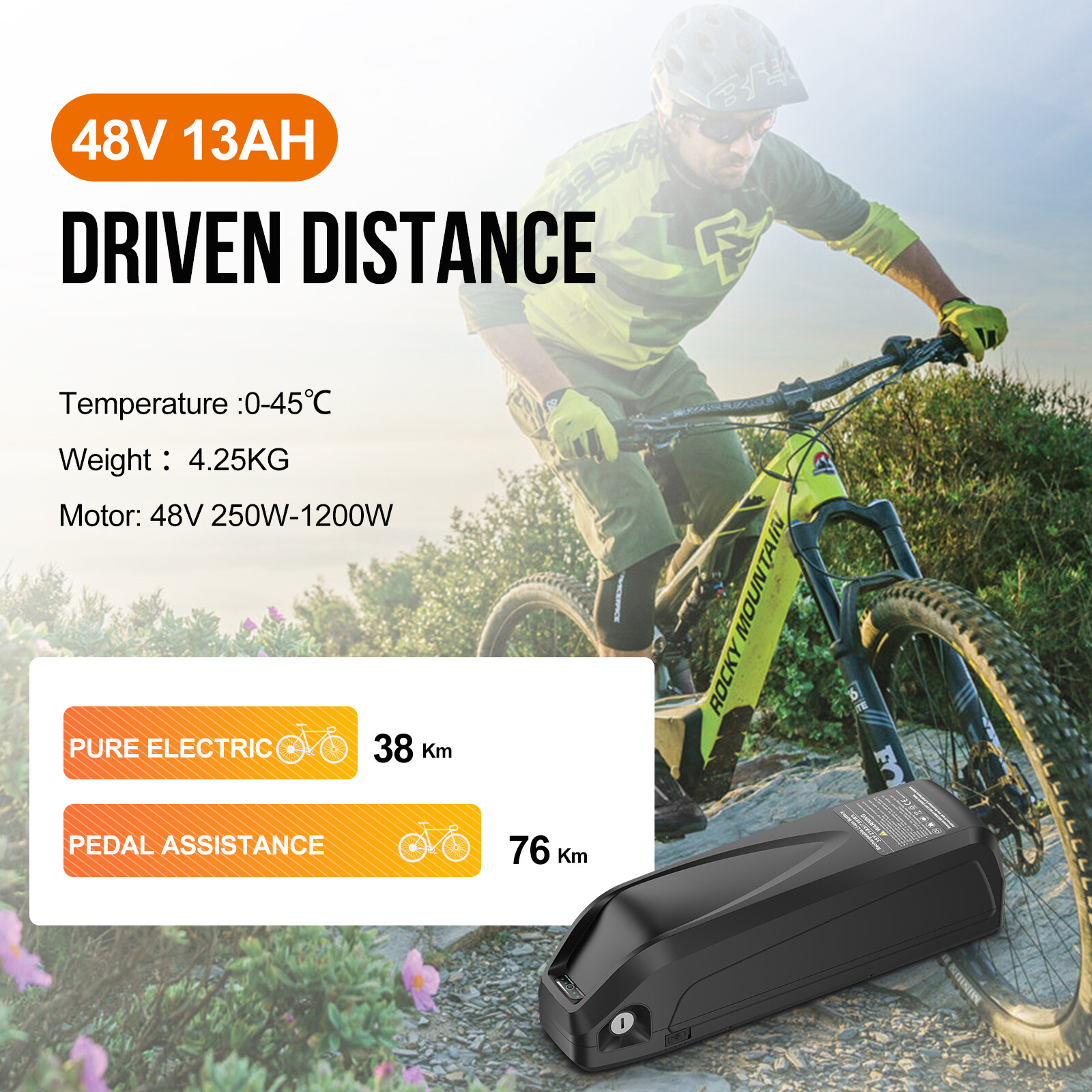 48V E-BIKE Li-oin Battery ebike 13AH-20AH Battery ebike Electric Bicycle Motor