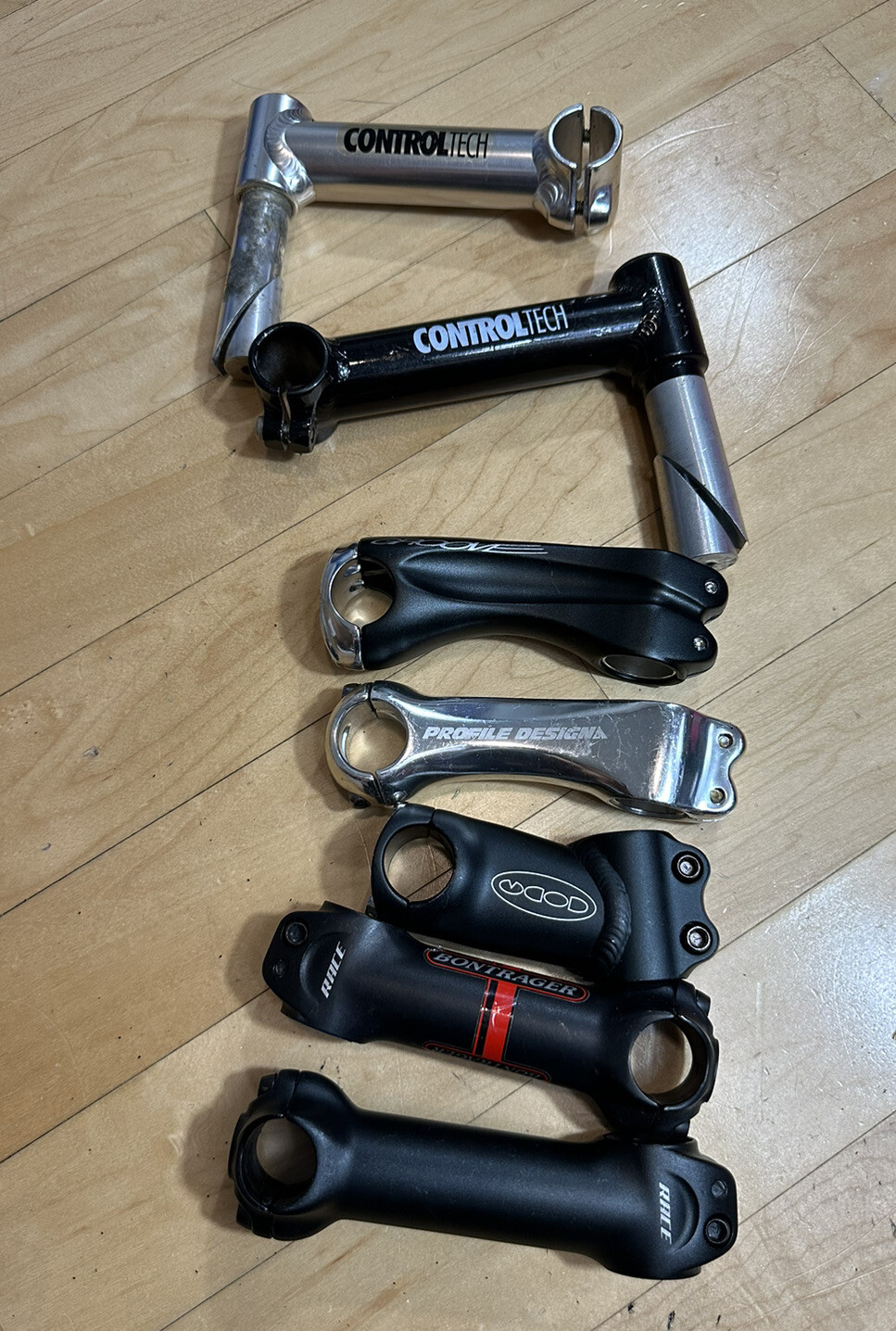 Lot Of 7 Mountain Bike Road Bike Stems Groove Bontrager Profile Parts