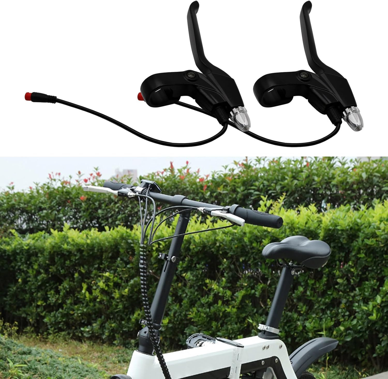 108PDD Ebike Brake Lever Set 2 Pin Male Brake Levers Left and Right Power Off…