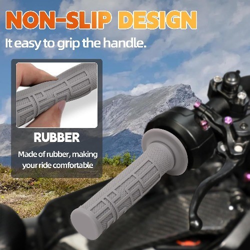 Handle Grips for Electric Dirt Bike, Throttle Glue Handlebar Grips Color: gray