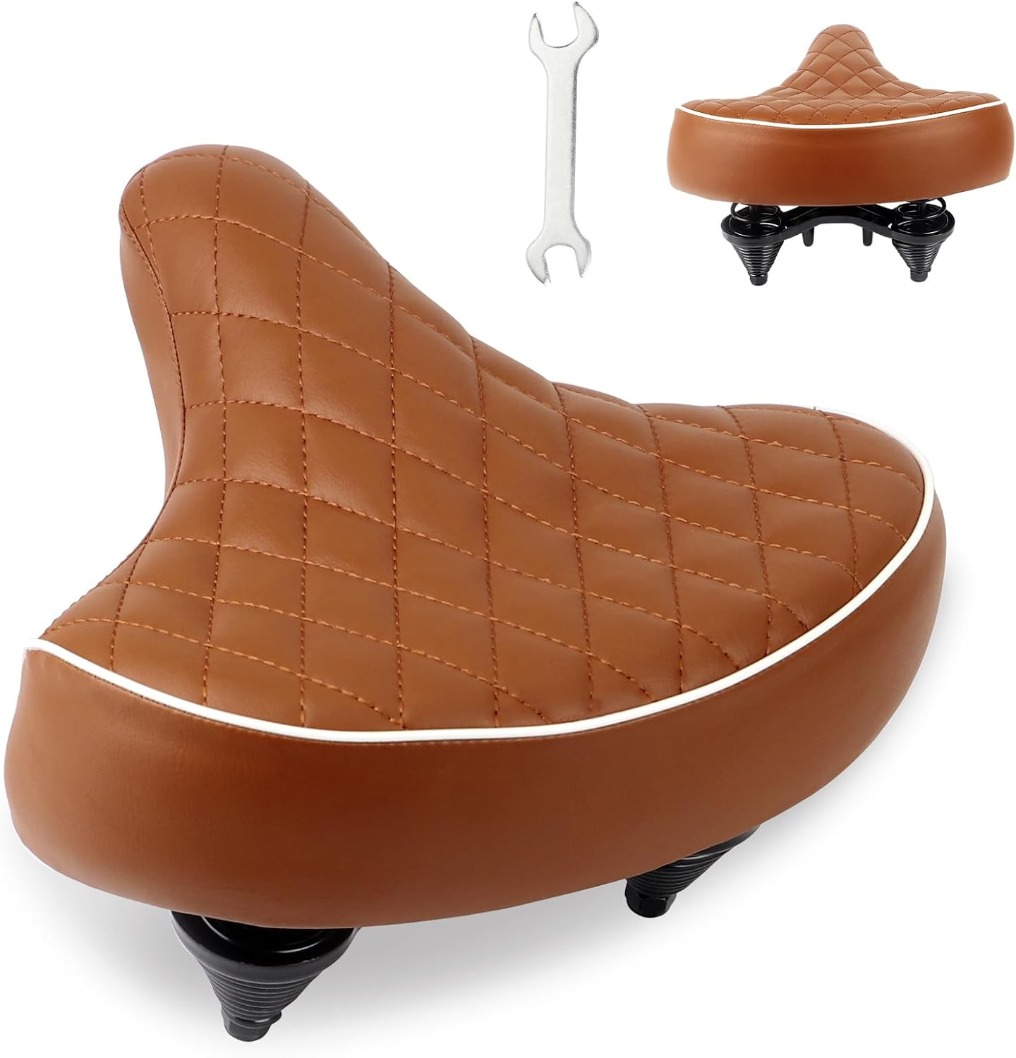 Bike Seat Wide Bicycle Seats for Men Women, Comfortable Soft Oversized E Bike Sa