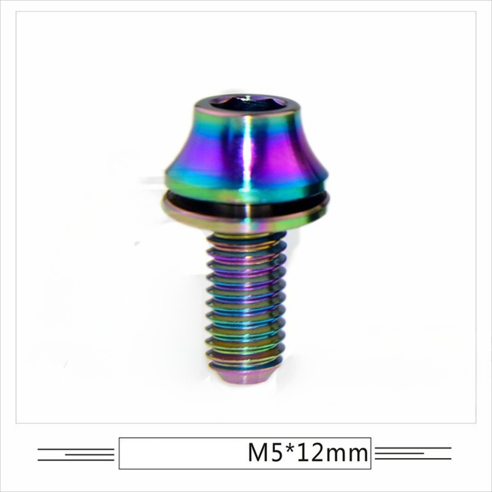 M5 Titanium Bolts with Washer MTB Road Bike Water Bottle Cage Mount Screws 12mm