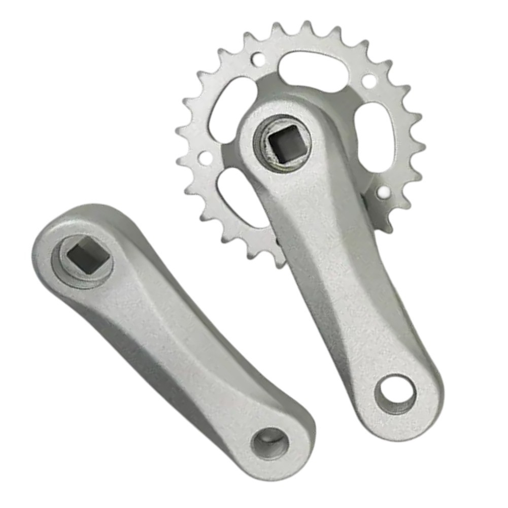 28T 114mm Aluminum Crankset for Single For Speed and Fixie Bikes Square Hole BB
