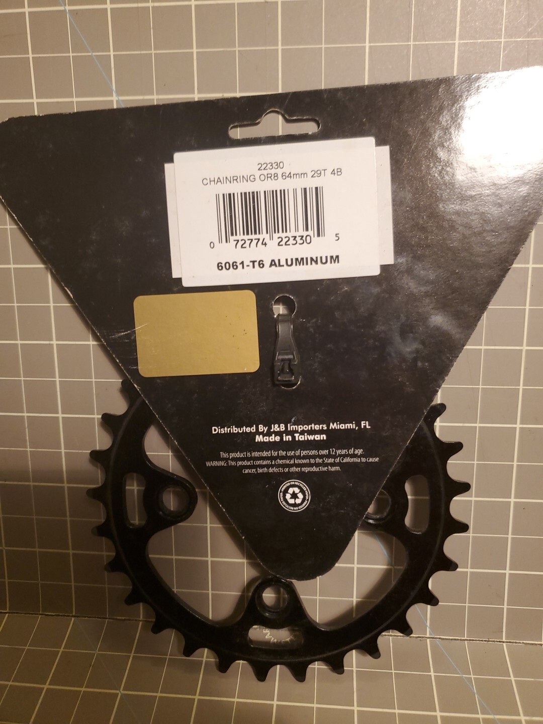 NOS ORIGIN8 CHAINRING 29t 64MM MOUNTAIN BIKE MTB 4 BOLT OLD INNER BLK