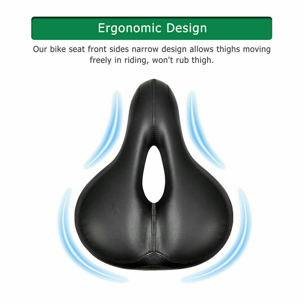 Comfort Wide Big Bum Bike Bicycle Gel Cushion Extra Sporty Soft Pad Saddle Seat