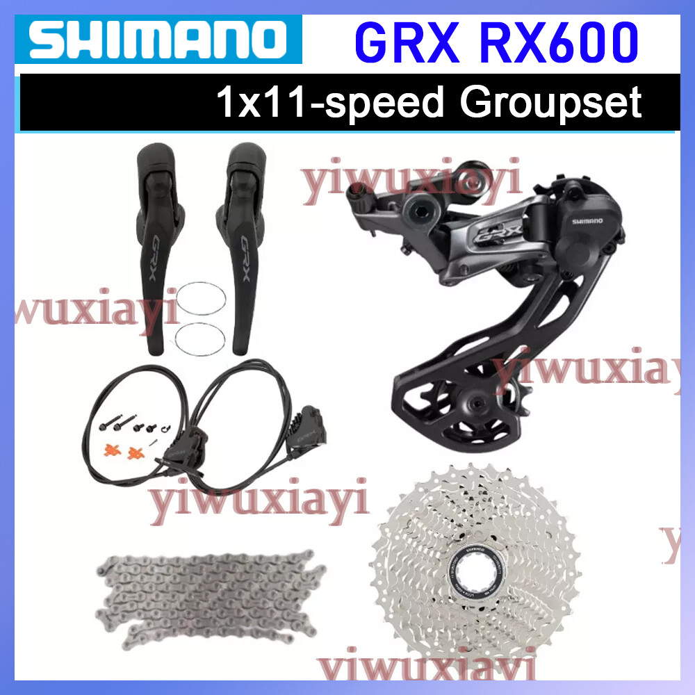 SHIMANO GRX RX600 1X11 Speed Groupset Disc Brake+Cassette+Rear Derailleur+Chain