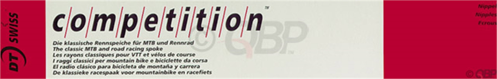 DT Swiss Competition Spoke: 2.0/1.8/2.0mm, 193mm, J-bend, Silver, Box of 100