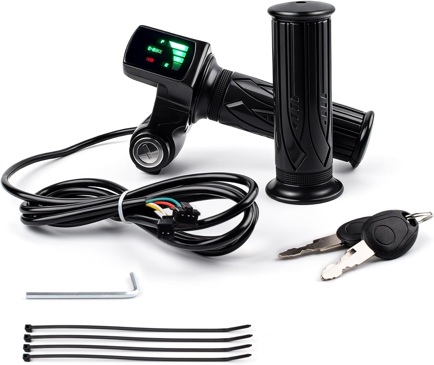 48V Ebike Full Twist Throttle,LCD Display and Key Lock, Universal Electric Bike