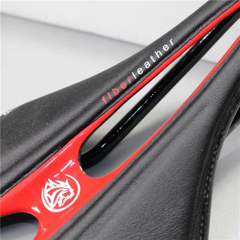 Carbon Fiber + Leather Bicycle Saddle Road Mountain Bike Saddle Seat Pad Cushion