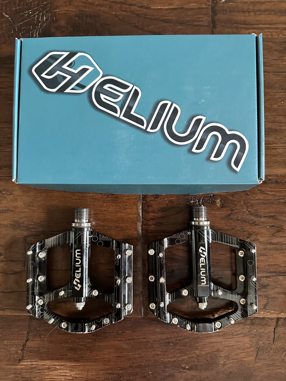 Helium Jr BMX Racing Pedals — Black, 9-Pin Titanium Spindle