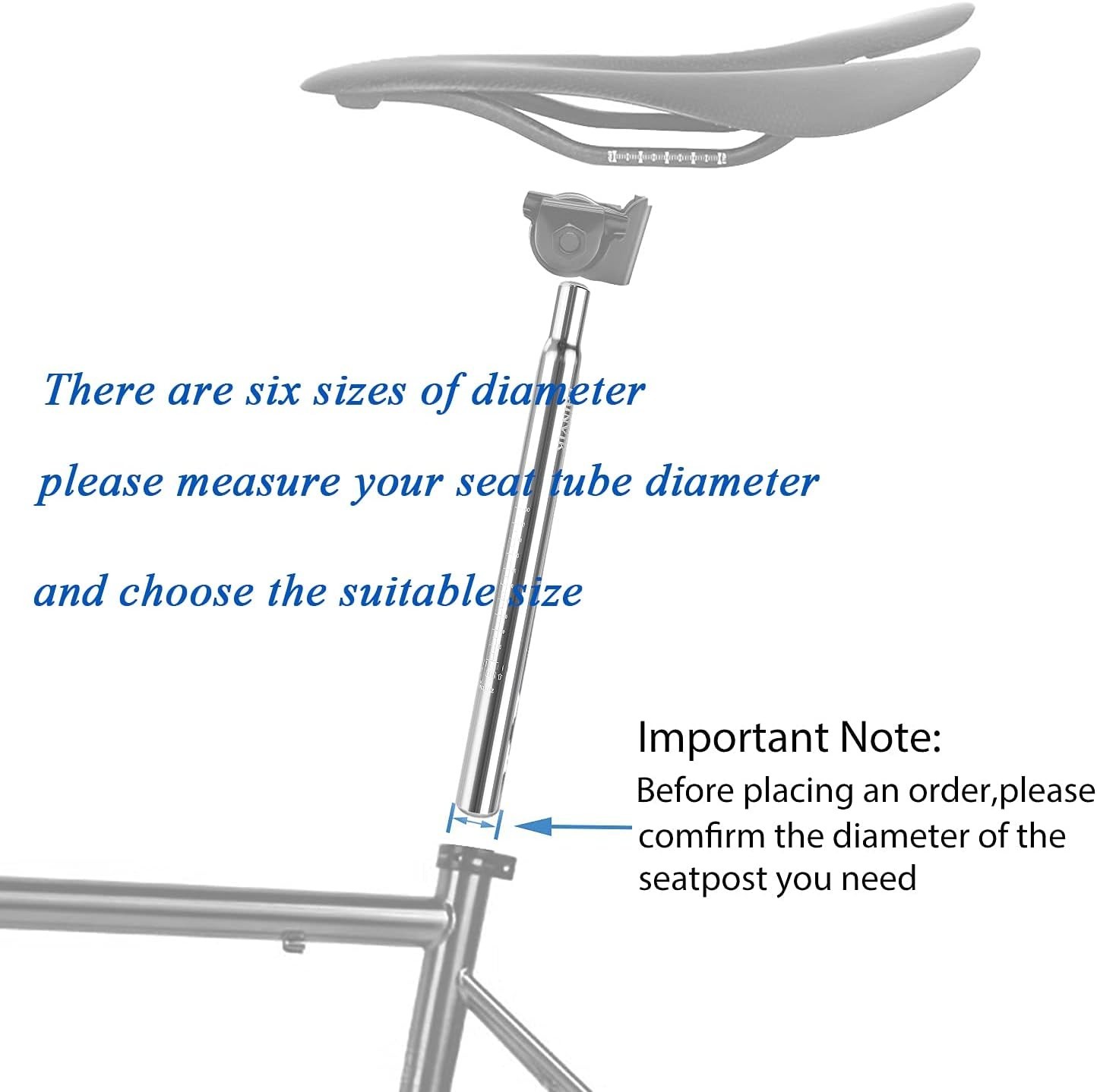 Versatile 350mm Bike Seat Post with Multiple Diameter Options for Perfect Fit