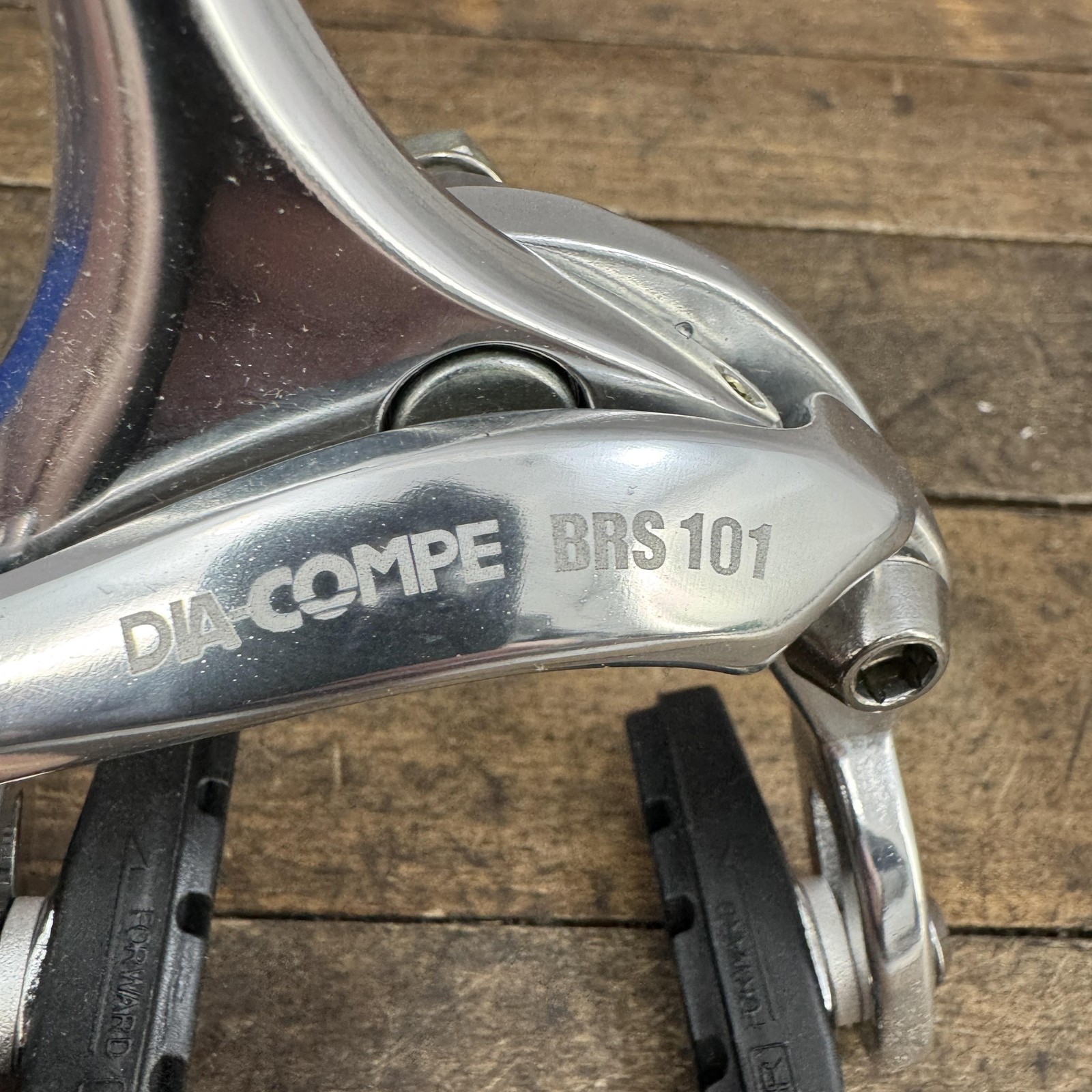 Dia-Compe BRS101 Caliper Brake Rear Silver Road Racing Bike Side Pull Pads