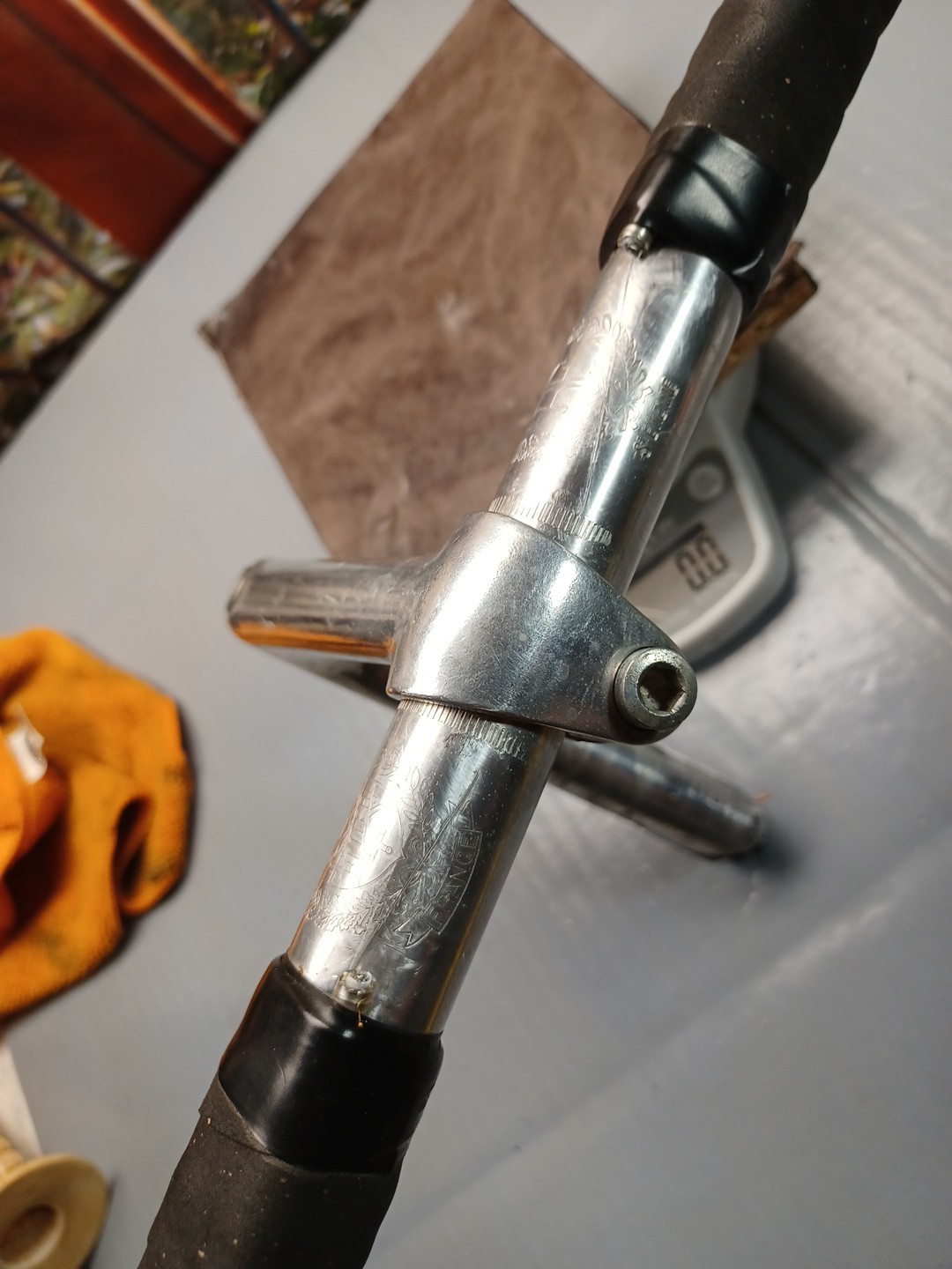 Vintage Belleri Handlebar & Stem St. Etienne 41cm w/ Shimano Aero Lever & Wrap