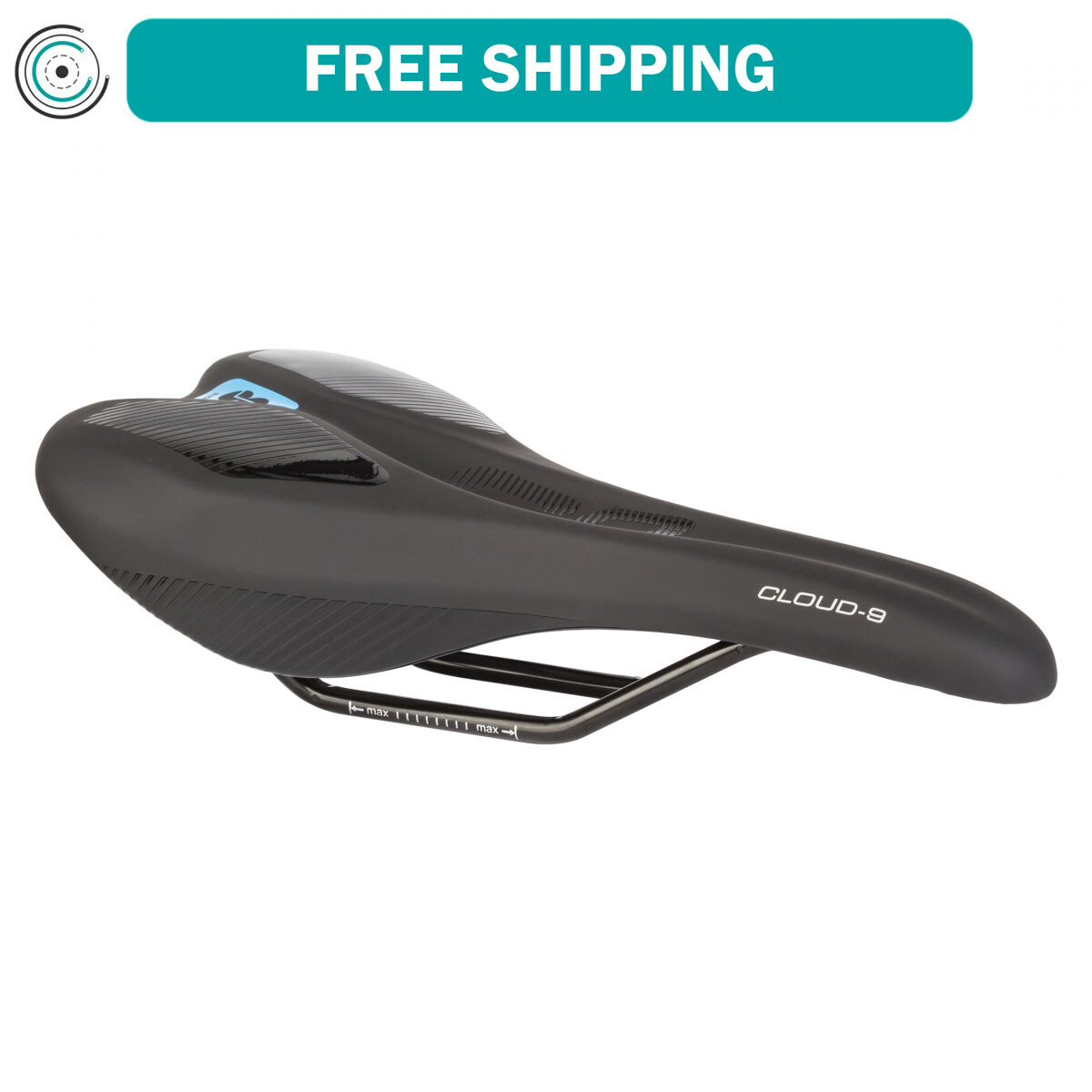 Cloud-9 Unisex Narrow Sport Saddle Kush Plus Memory Foam Road MTB Unisex Black