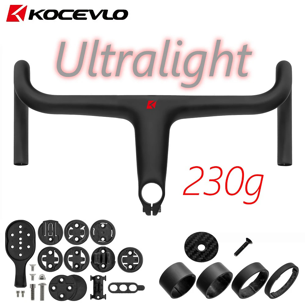 Road Bicycle Ultralight Carbon Stem Integrated Handlebar for 28.6mm with Spacers