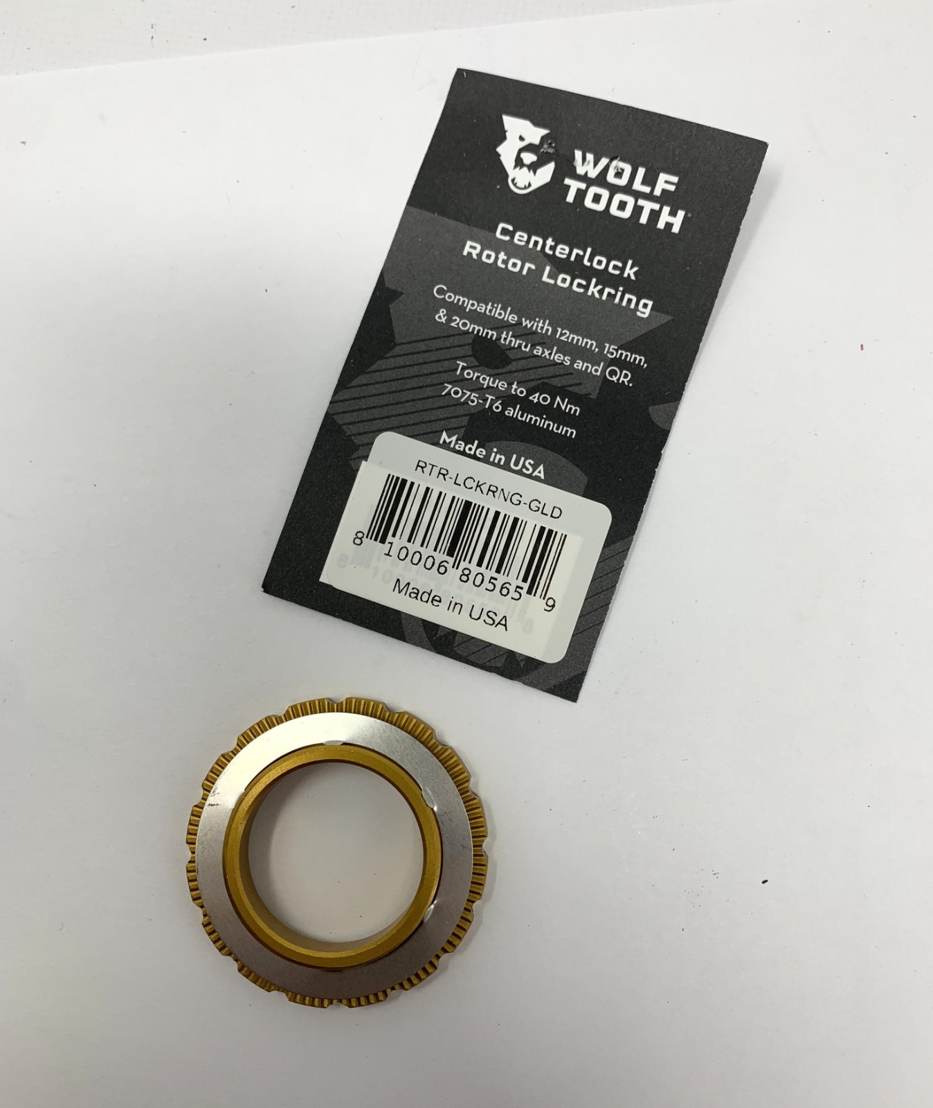 Wolf Tooth Centerlock Rotor Lockring – Gold