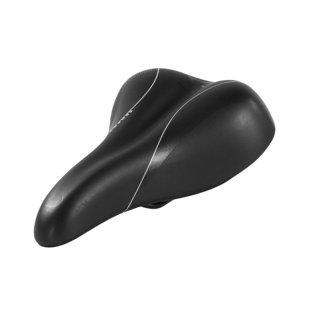 Serfas Elements Reactive Gel Youth Saddle – 229 x 140, 400 g, Std Rails, Black