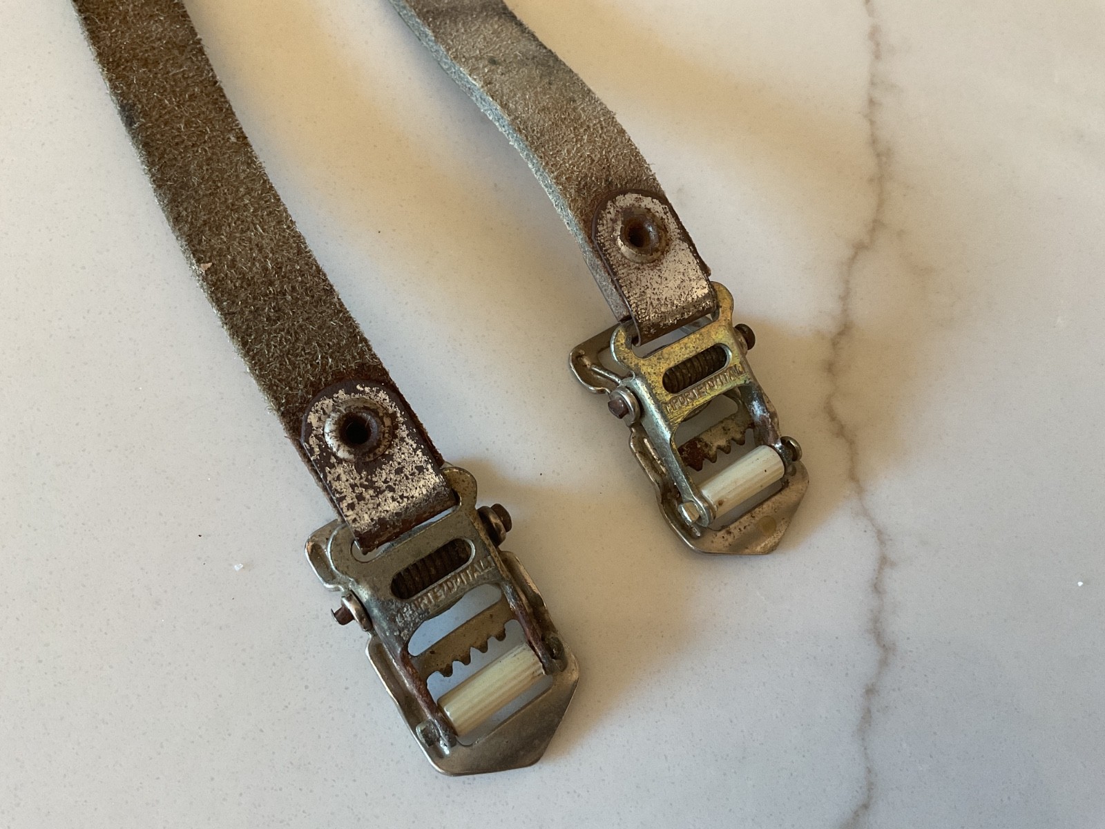 Vintage Alfredo Binda Toe Clip Straps 1970s Bianchi Dino