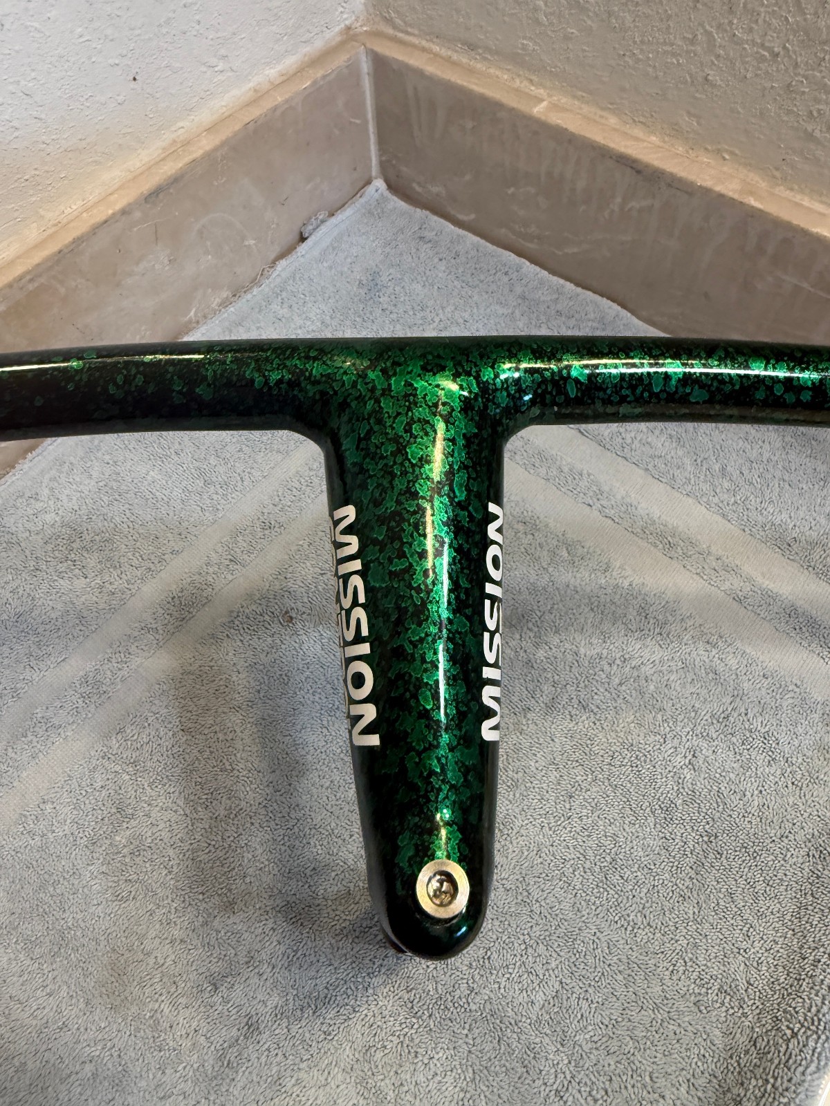 Vintage Klein Mission Control Handlebar Stem Combo 22.2 Quill Green Splatter
