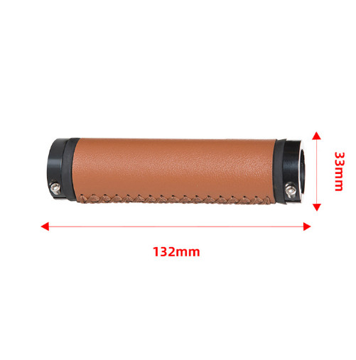 1Pair Bicycle Leather Handlebar Grips Vintage MTB Mountain Bike Handlebar Cover
