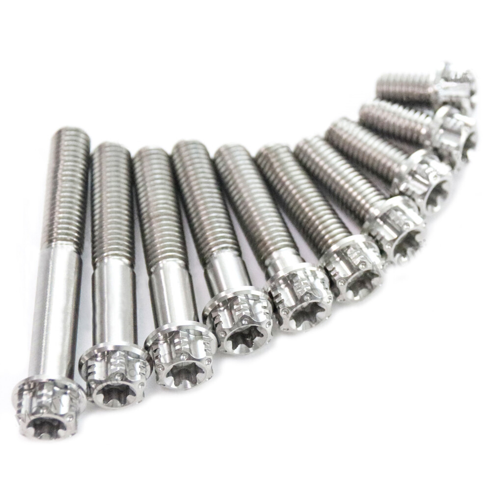 Titanium alloy Screws M8x20 25 30 35 40 45 50 55 60 70 80 90mm Flange Star Bolts