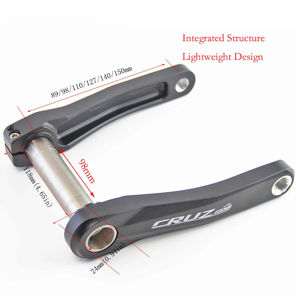 MTB Child Bike Crank Arm 89-150mm Kids Folding Bicycle Crank for 9-12 Speed