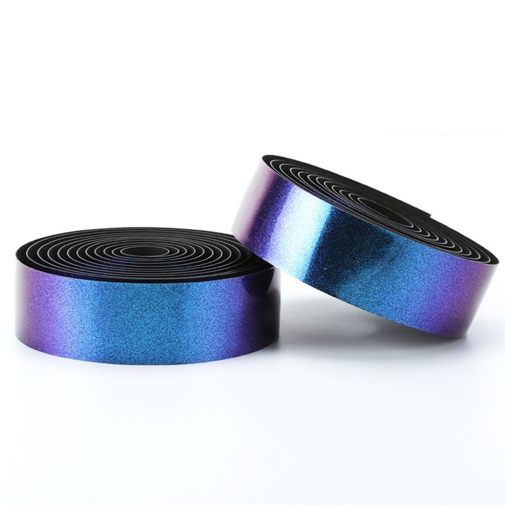 Reflective Road Bike Riding Handlebar Wrap Tape Pair PU Color Changing