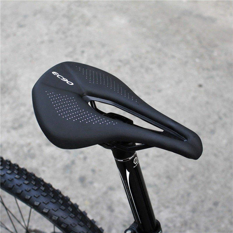 For EC90 MTB Road Bike Gel Leather Saddle Seat Carbon Fiber Seatpost Clamp