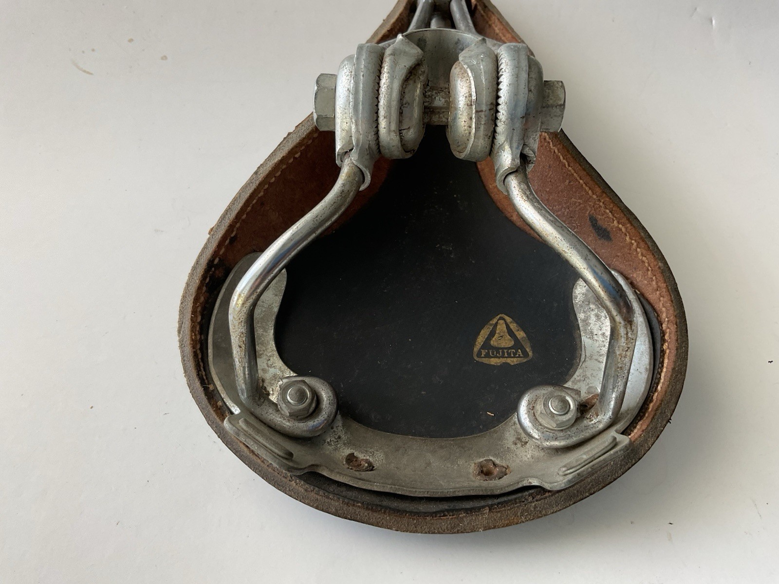 Fuji Belt Leather Saddle Seat Stitched NOS 70’s Vintage Japan Race Road Bike