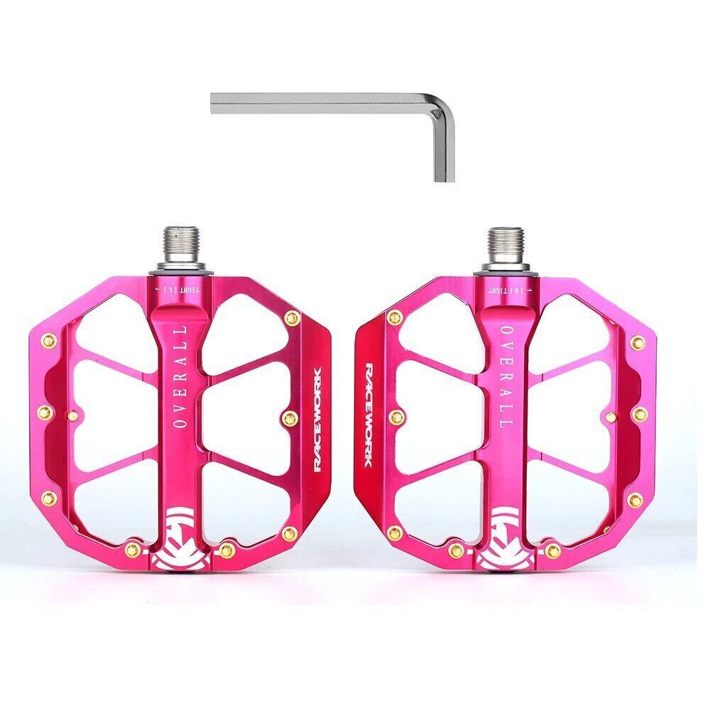Racework Widen Bicycle Pedals Aluminium 3 Bearings MTB Road Bike 9/16″Pedals