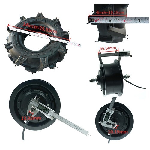 14inch 48V500W Electric Wheelbarrow Gear Motor Torque Agricultural Motor Scooter